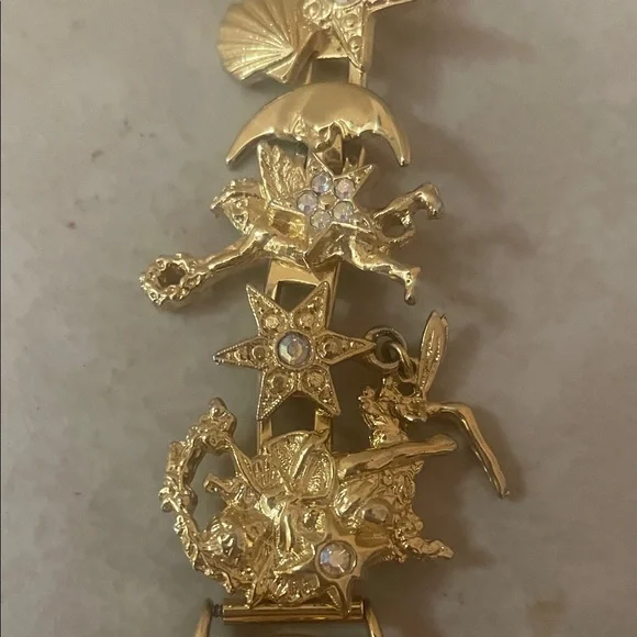 Kirks Folly Gold Charm Bracelet Watch - Picture 3 of 8